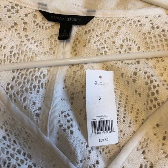 Gorgeous NWT BANANA REPUBLIC lace tunic or swim coverup, size small - Picture 2 of 4